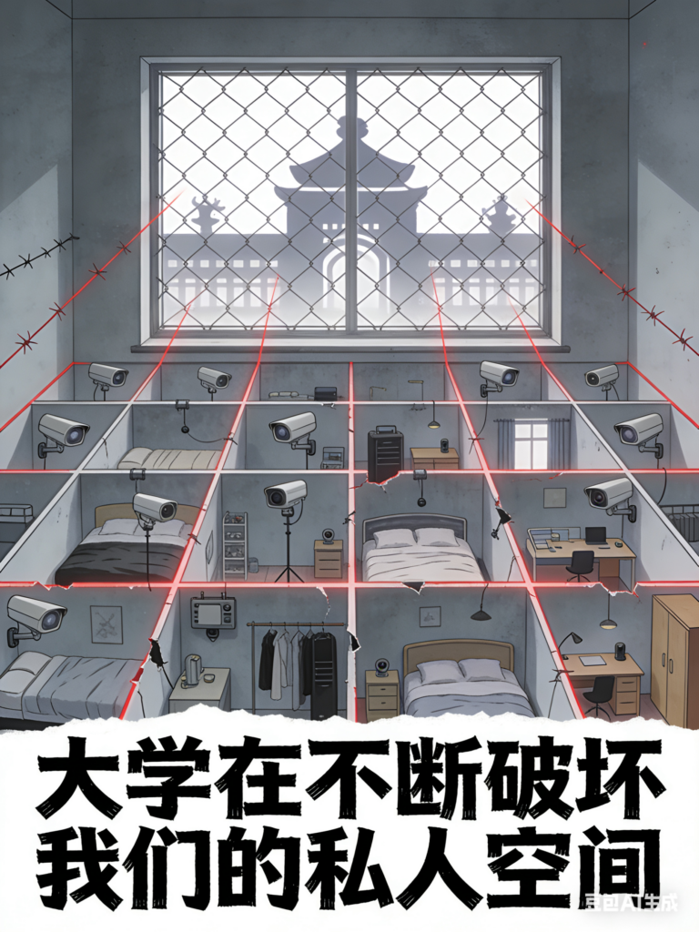 大学在不断破坏我们的私人空间。 大学在不断破坏我们的私人空间。